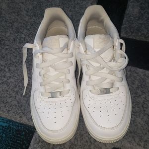 White Nike Low Top Air Force Ones